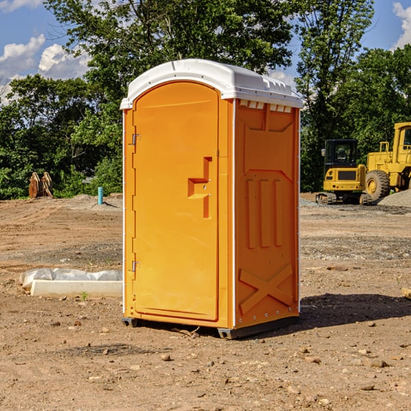 how often are the portable restrooms cleaned and serviced during a rental period in Riesel